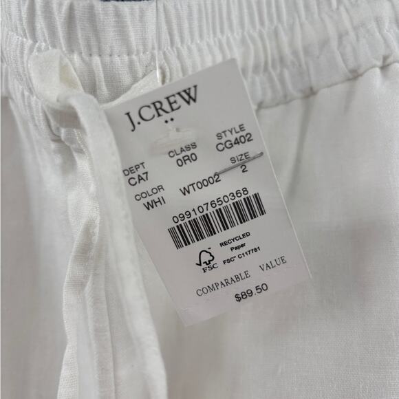 J.Crew Linen-blend slim wide-leg drawstring pant 2 - Picture 5 of 6